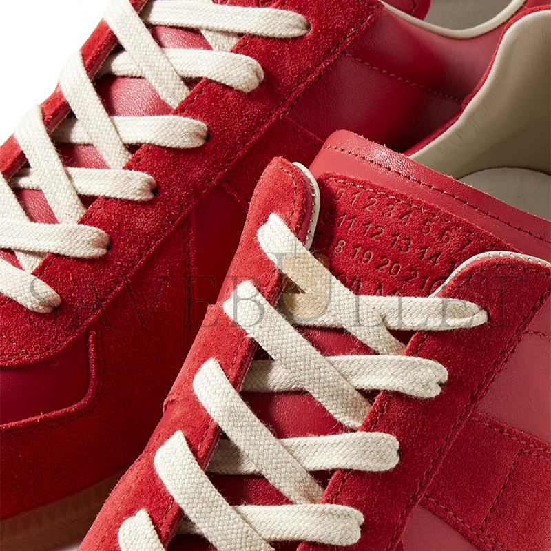 MAISON MARGIELA REPLICA LEATHER AND SUEDE SNEAKERS S57WS0236P1895